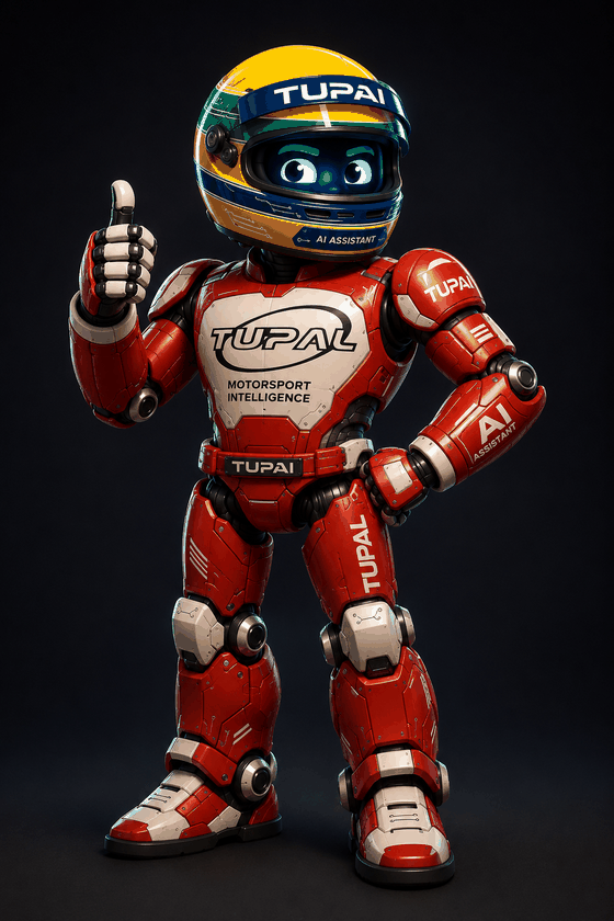TUPAI, o mascote robô de dados de Fórmula 1 da TUPAL